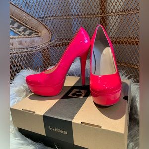 Le Chateau - Neon Pink Stiletto Platform Heels
